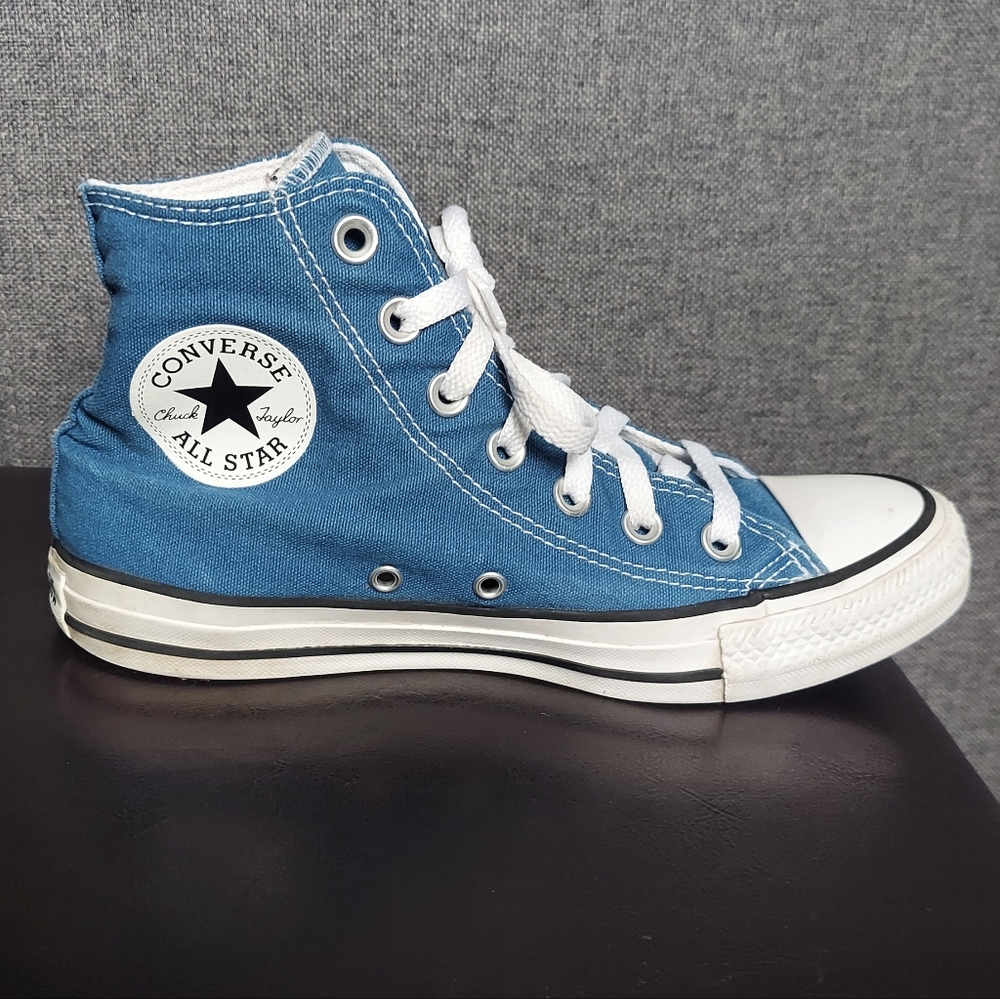 Converse Chuck Taylor All Star Hi Top Blue Womens 7 - Picture 4 of 10